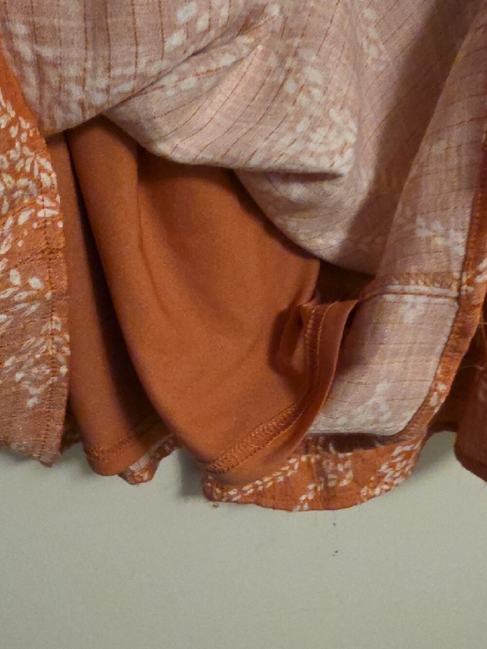Wonderly Rust Printed Wide-Leg Women's Pants - Picture 5 of 7
